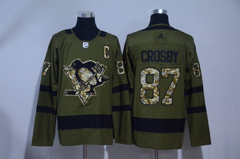 MEN 2017 NHL Pittsburgh Penguins #87 Crosby green Adidas Stitched Jersey